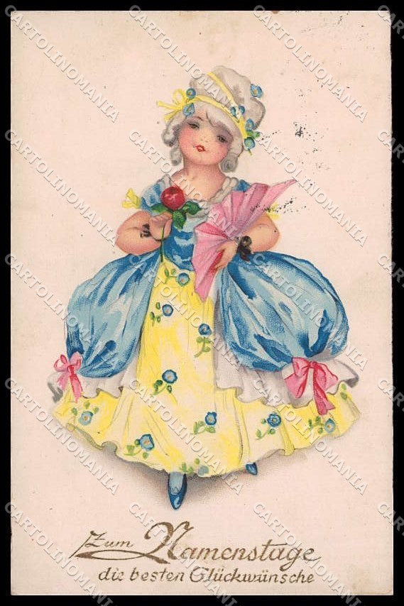 Illustratori Artist Signed Hannes Petersen Girl serie 107 cartolina ZG7311 – fronte