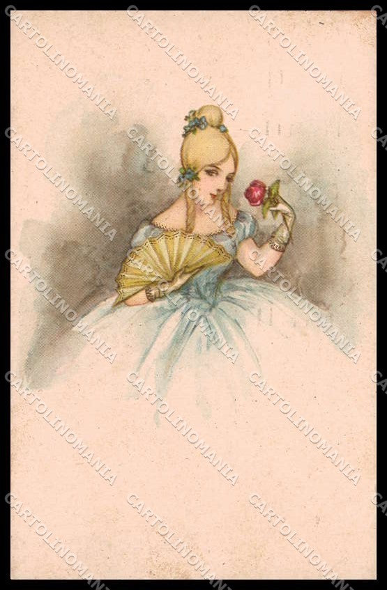 Artist Signed Hannes Petersen Lady Degami 991 CORNER CREASED cartolina ZG7312 – fronte