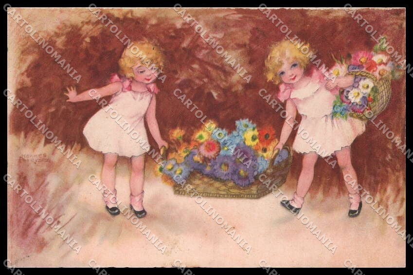 Illustratori Artist Signed Hannes Petersen Girl HWB serie 4386 cartolina ZG7314 – fronte