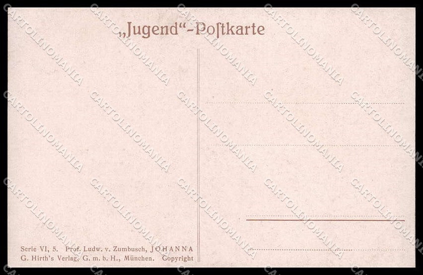 Illustratori Artist Signed L. Zumbusch Johanna Jugend serie VI-5 pc ZG7319 – retro