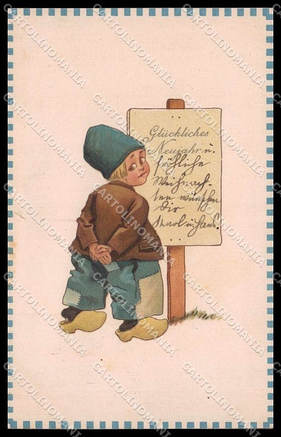 Illustratori Artist Signed Dutch Child Relief serie 1024 cartolina ZG7327 – fronte