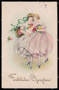 Illustratori Artist Signed Hannes Petersen Girl HWB serie 3406 cartolina ZG7345 – fronte