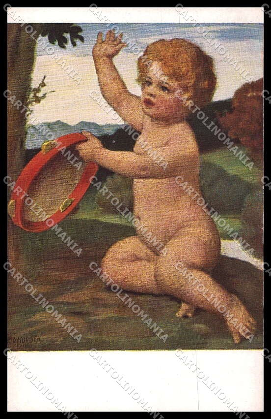 Illustratori Artist Signed Zumbusch Boy Cupid Amor Jugend serie 137 pc ZG7351 – fronte
