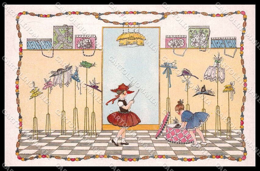 Artist Signed Mela Koehler Girl M M Vienne serie 1232 CORNER CREASED pc ZG7352 – fronte