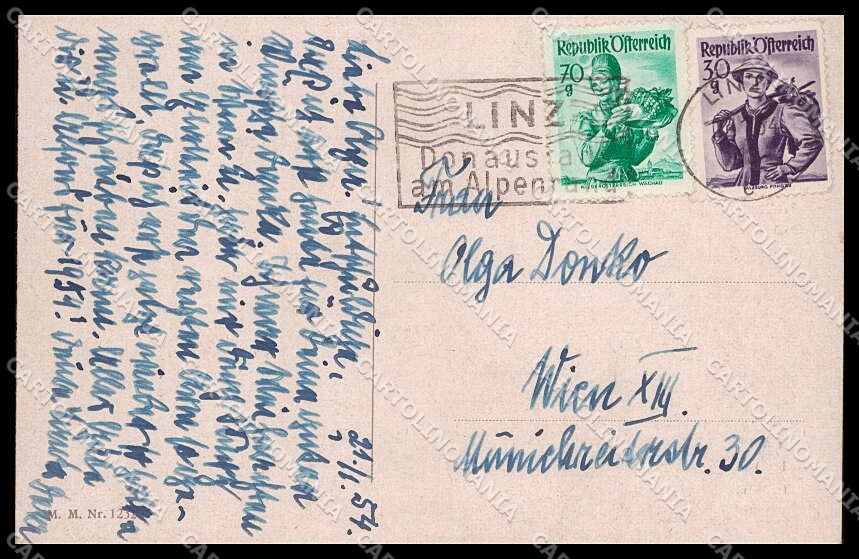 Artist Signed Mela Koehler Girl M M Vienne serie 1232 CORNER CREASED pc ZG7352 – retro