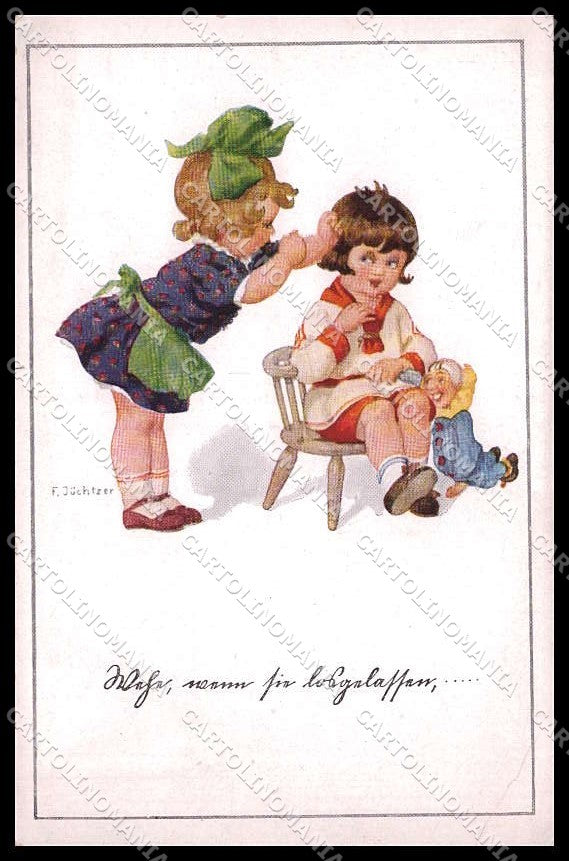 Illustratori Artist Signed Franz JÃ¼chtzer serie 768-71 CORNER CREASED pc ZG7355 – fronte