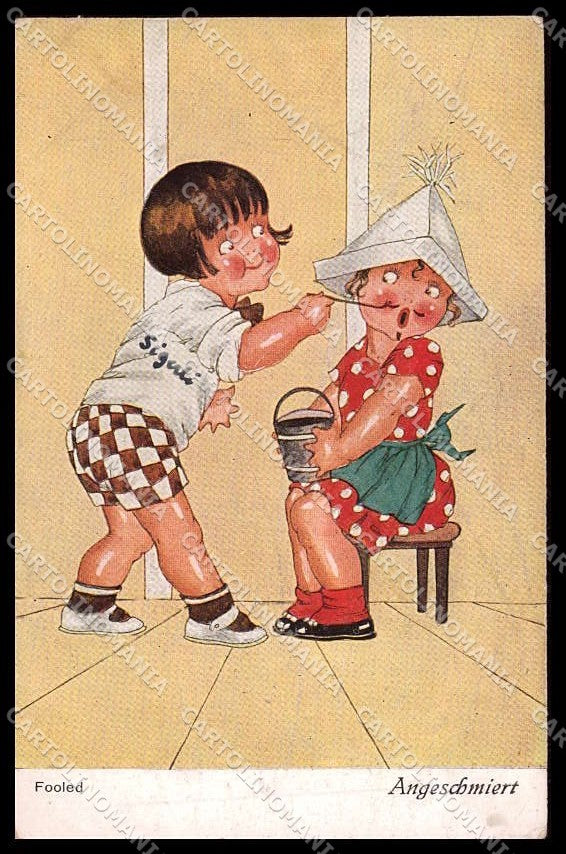 Illustratori Artist Signed Chicky Spark Children WRINKLES cartolina ZG7364 – fronte