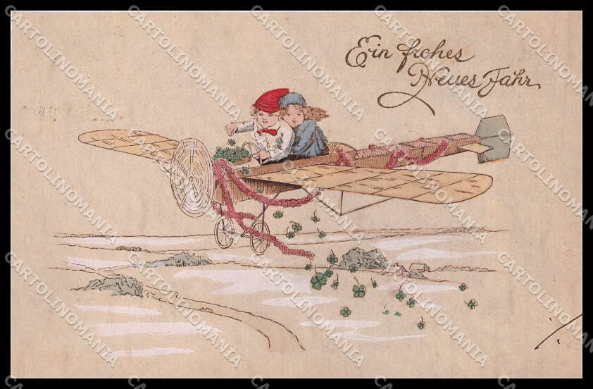 Illustratori Artist Signed Children Plane cartolina ZG7375 – fronte