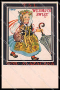 Illustratori Artist Signed A. Gr. O. Girl Poland cartolina ZG7381 – fronte