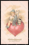 Illustratori Artist Signed Inge Schott Angel Pittius Published cartolina ZG7385 – fronte