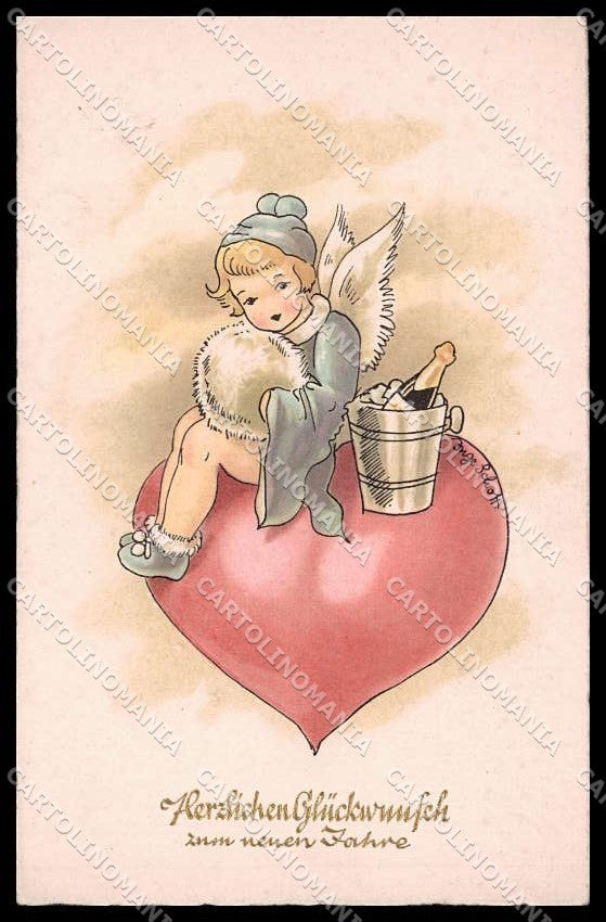 Illustratori Artist Signed Inge Schott Angel Pittius Published cartolina ZG7385 – fronte