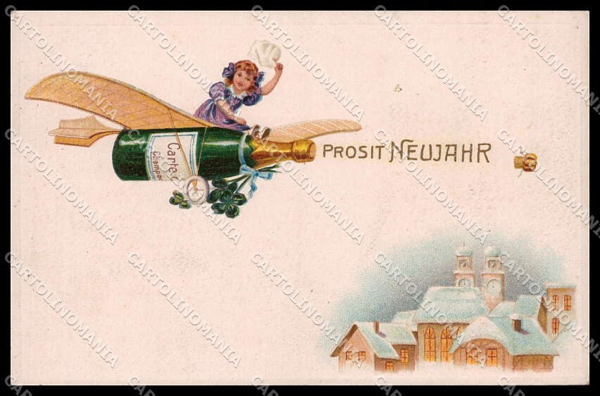 Illustratori Artist Signed Girl Happy New Year serie 4527 Munchenpc ZG7386 – fronte
