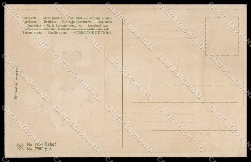 Illustratori Artist Signed Flatscher Children Relief PFB 7954 ABRADED pc ZG7388 – retro
