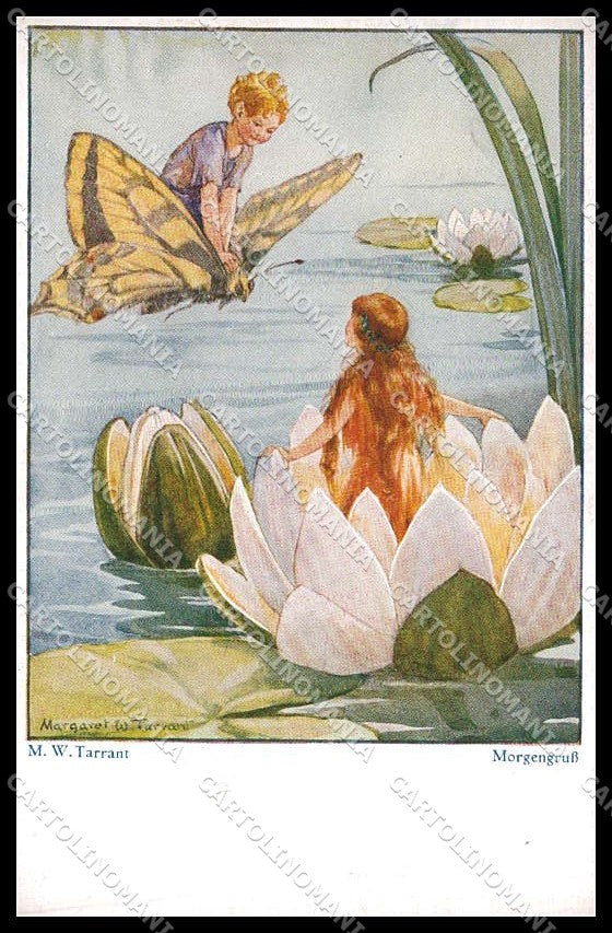 Illustratori Artist Signed M. W. Tarrant Morgengruss Fairy serie 3430 pc ZG7395 – fronte