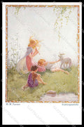 Illustratori Artist Signed M. W. Tarrant Children 3427 Primus cartolina ZG7398 – fronte