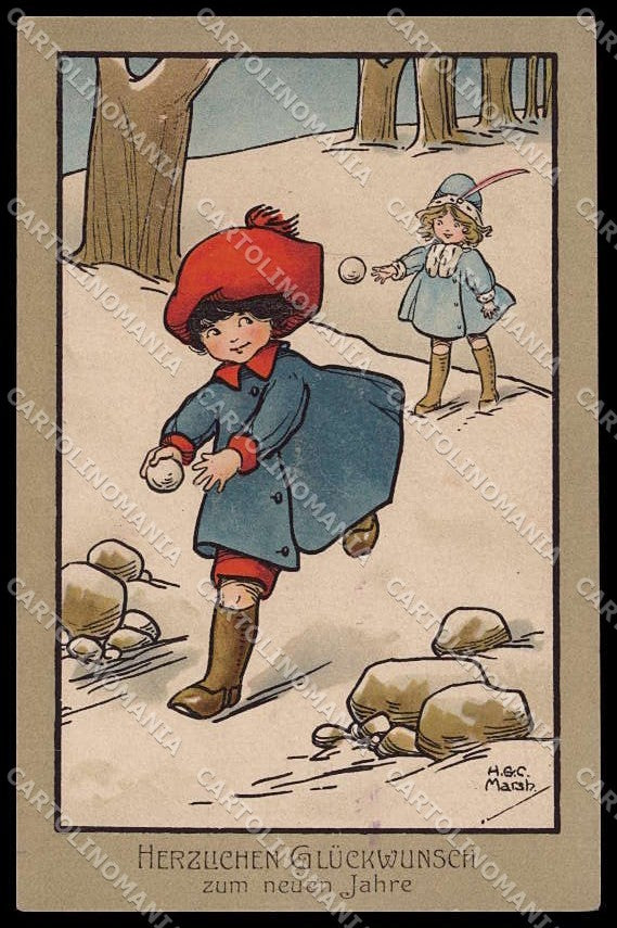 Illustratori Artist Signed H. G. C. Marsh Children Dondorf 471 cartolina ZG7403 – fronte