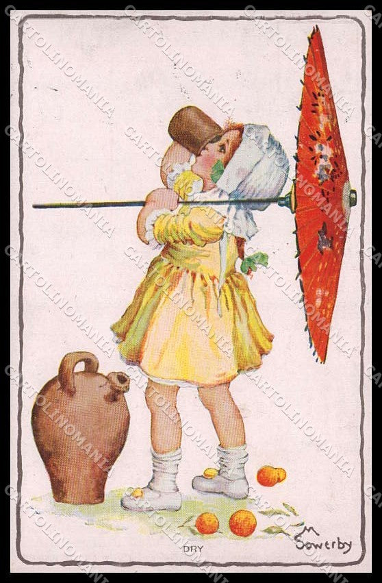 Illustratori Artist Signed M. Sowerby Girl Dry cartolina ZG7404 – fronte