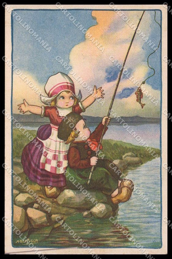 Illustratori Artist Signed Bertiglia Dutch Children Degami serie 155 pc ZG7415 – fronte