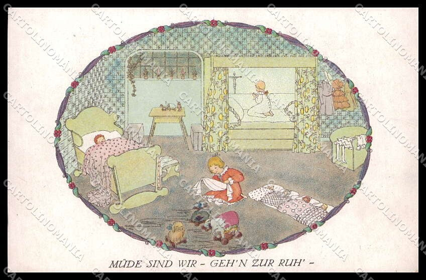 Illustratori Artist Signed Mela Koehler Children M.M Vienne 1144 pc ZG7419 – fronte