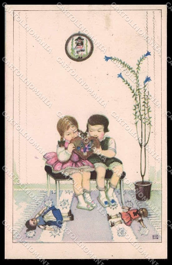 Illustratori Artist Signed Mela Koehler Girl Doll BKWI 110-1 WRINKLES pc ZG7427 – fronte