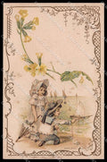 Illustratori Artist Signed Children Flowers ESD serie 8149 Art Nouveau pc ZG7432 – fronte