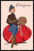Illustratori Artist Signed Rolo 1914 Boy Easter Egg serie 177 cartolina ZG7433 – fronte