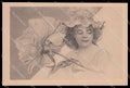 Illustratori Artist Signed Girl Flowers Viennoise Spring cartolina ZG7435 – fronte