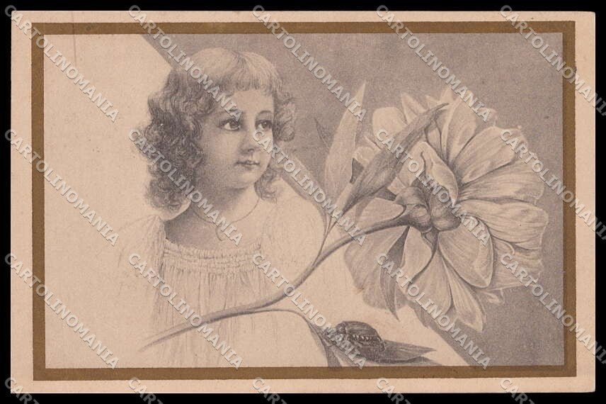 Illustratori Artist Signed Girl Flowers Viennoise Spring cartolina ZG7437 – fronte