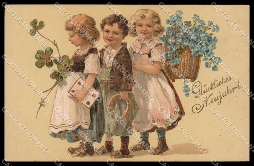 Illustratori Artist Signed Children Luck serie 5820 cartolina ZG7449 – fronte