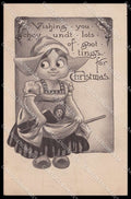 Illustratori Artist Signed Wall Dutch Girl Christmas cartolina ZG7466 – fronte