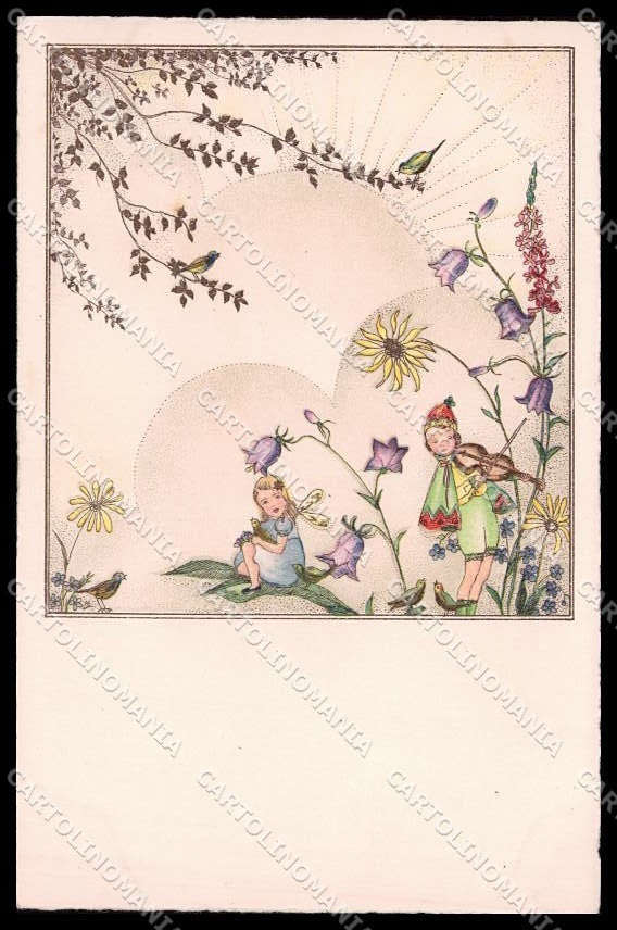 Illustratori Artist Signed Inge Schott ? Fairy Elf Pittius Published pc ZG7495 – fronte