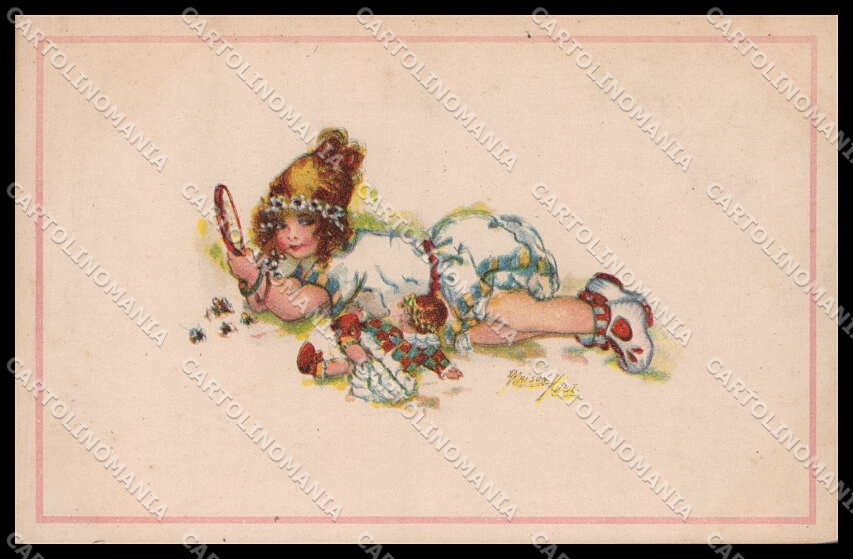 Illustratori Artist Signed Erna Maison Kurt Girl Doll serie 2072 pc ZG7496 – fronte