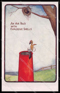 Illustratori Artist Signed F. E. Morgan An Air Raid WW1 Oilette 8799 pc ZG7498 – fronte