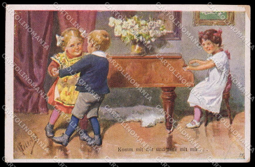 Artist Signed Karl Feiertag Children Piano BKWI 189-2 WRINKLES pc ZG7510 – fronte