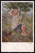 Illustratori Artist Signed Jos. Suss Girl Flower Blumenfee serie 554 pc ZG7519 – fronte