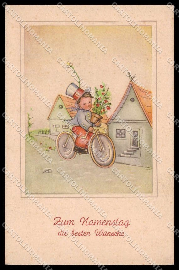 Illustratori Artist Signed N D Boy Bicycle serie 5671 cartolina ZG7524 – fronte