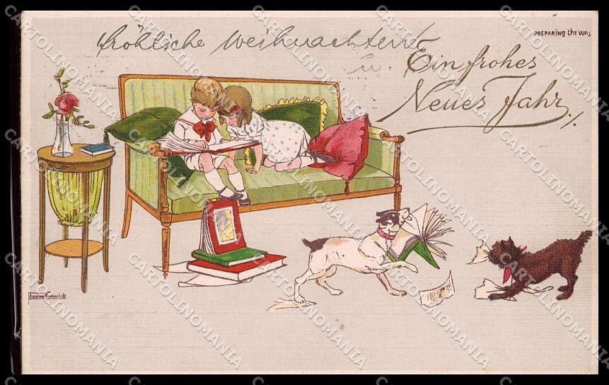 Illustratori Artist Signed Thomas Barwick Children Propaganda WW1 5110 pc ZG7531 – fronte