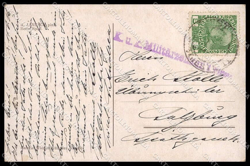 Illustratori Artist Signed A. Janesch Children cartolina ZG7538 – retro