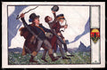 Illustratori Artist Signed AB Boy Deutscher Schulverein 147 cartolina ZG7543 – fronte