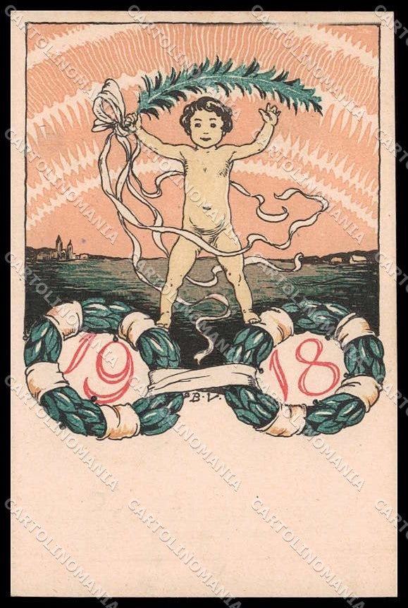 Illustratori Artist Signed B. Vit. Boy 1918 cartolina ZG7545 – fronte