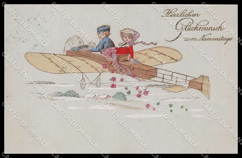 Illustratori Artist Signed Children Plane Pittius Published ? cartolina ZG7553 – fronte