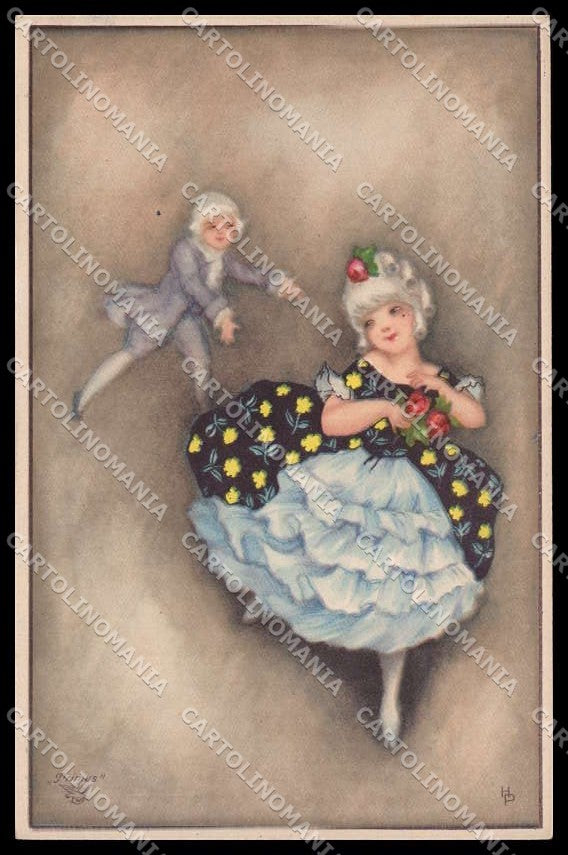 Illustratori Artist Signed H. Petersen Children Primus serie 2079 pc ZG7585 – fronte