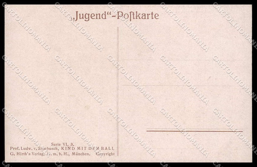 Illustratori Artist Signed L. Zumbusch Child Ball Jugend cartolina ZG7592 – retro