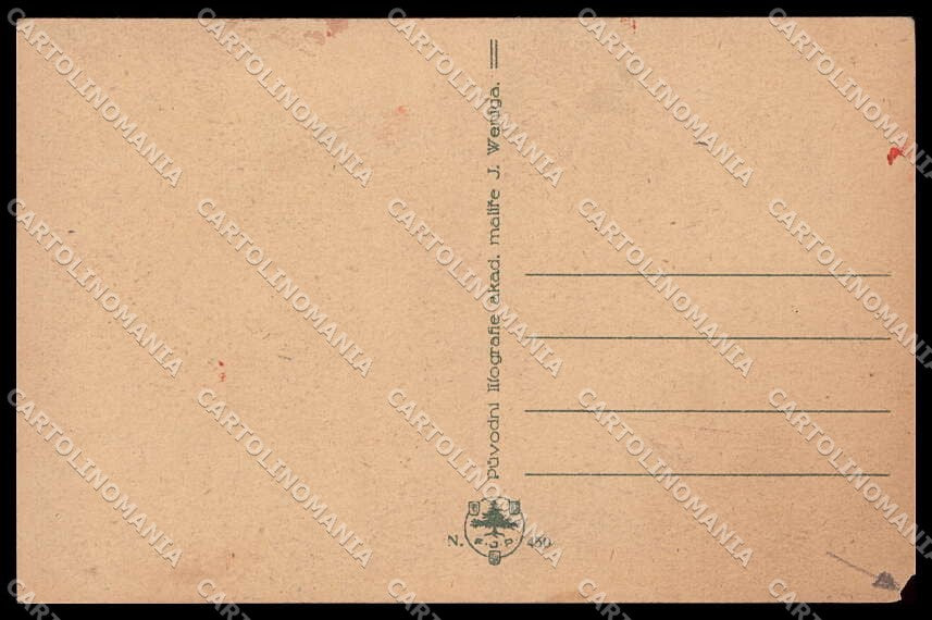 Illustratori Artist Signed Girl Cat serie 450 BROKEN CORNER cartolina ZG7598 – retro