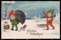 Illustratori Artist Signed Children Christmas ERIKA serie 6006 cartolina ZG7600 – fronte