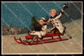 Illustratori Artist Signed Children Christmas Sled HWB serie 2623 pc ZG7602 – fronte