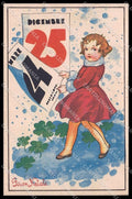 Illustratori Artist Signed Girl Christmas Degami 72 cartolina ZG7604 – fronte
