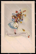 Illustratori Artist Signed Inge Schott Girl Music Sheet serie 1059-1 pc ZG7611 – fronte