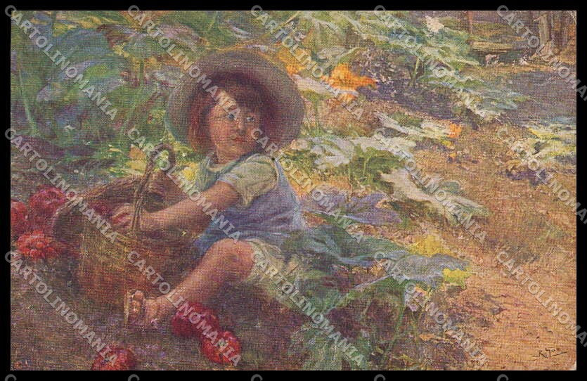 Illustratori Artist Signed R. Galli Child Ars Minima cartolina ZG7614 – fronte