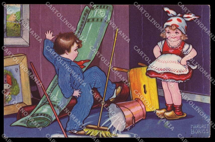 Illustratori Artist Signed Margret Boriss Children AMAG 0381 cartolina ZG7615 – fronte